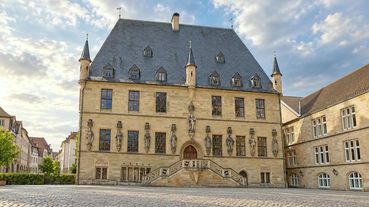 Das historische Rathaus am Markt in Osnabrück